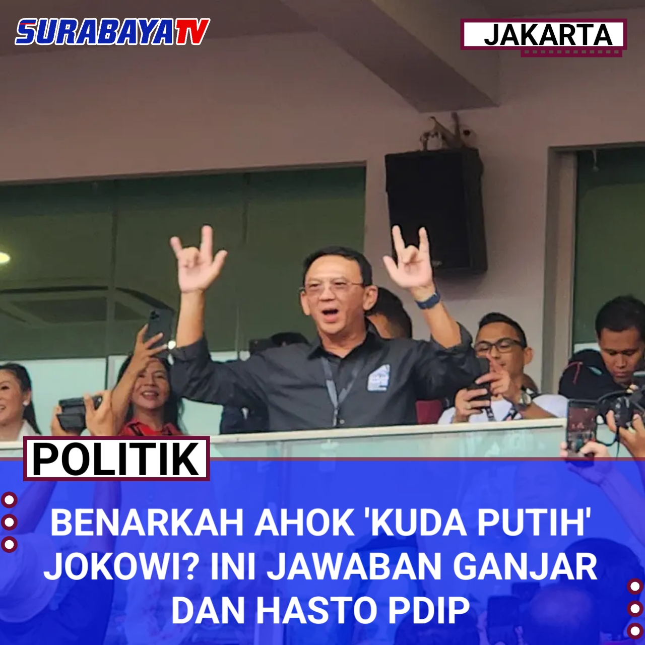 Benarkah Ahok 'Kuda Putih' Jokowi? Ini Jawaban Ganjar dan Hasto PDIP