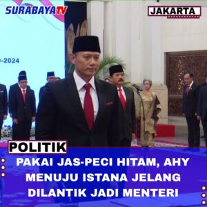 Pakai Jas-Peci Hitam, AHY Menuju Istana Jelang Dilantik Jadi Menteri