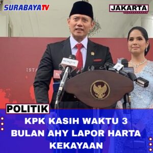 KPK Kasih Waktu 3 Bulan AHY Lapor Harta Kekayaan