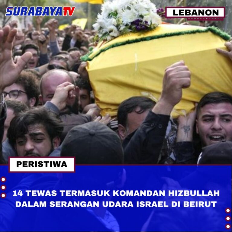 14 TEWAS TERMASUK KOMANDAN HIZBULLAH DALAM SERANGAN UDARA ISRAEL DI BEIRUT