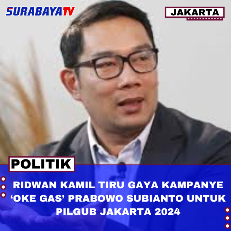 RIDWAN KAMIL TIRU GAYA KAMPANYE ‘OKE GAS’ PRABOWO SUBIANTO UNTUK PILGUB JAKARTA 2024