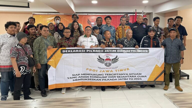 PDOI Gelar Deklarasi Pilkada Jatim 2024 Aman dan Damai