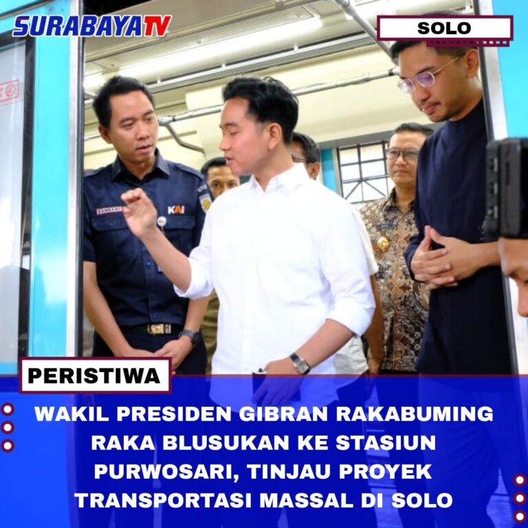 WAKIL PRESIDEN GIBRAN RAKABUMING RAKA BLUSUKAN KE STASIUN PURWOSARI, TINJAU PROYEK TRANSPORTASI MASSAL DI SOLO