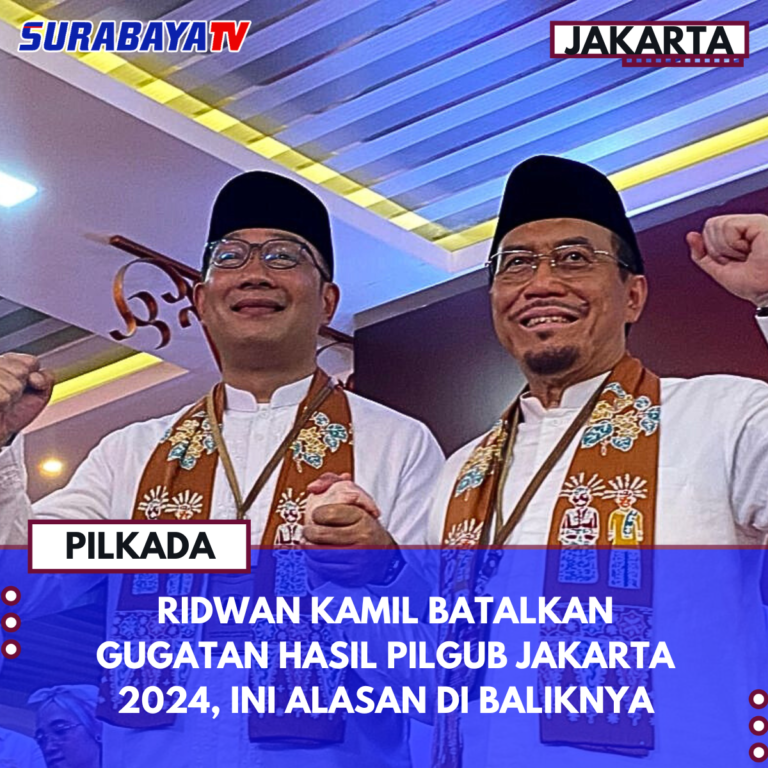 RIDWAN KAMIL BATALKAN GUGATAN HASIL PILGUB JAKARTA 2024, INI ALASAN DI BALIKNYA