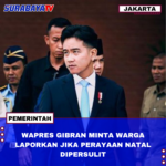 WAPRES GIBRAN MINTA WARGA LAPORKAN JIKA PERAYAAN NATAL DIPERSULIT