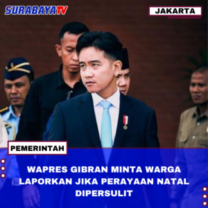 WAPRES GIBRAN MINTA WARGA LAPORKAN JIKA PERAYAAN NATAL DIPERSULIT