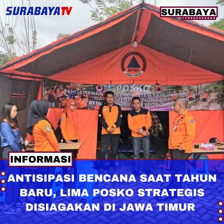 ANTISIPASI BENCANA SAAT TAHUN BARU, LIMA POSKO STRATEGIS DISIAGAKAN DI JAWA TIMUR.