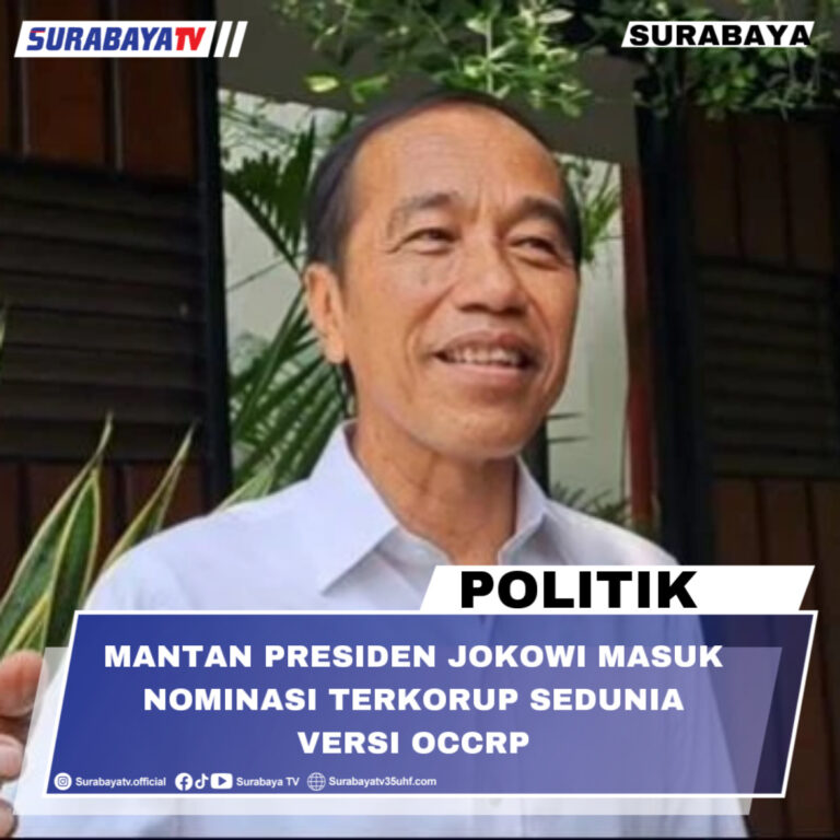 MANTAN PRESIDEN JOKOWI MASUK NOMINASI TERKORUP VERSI OCCRP