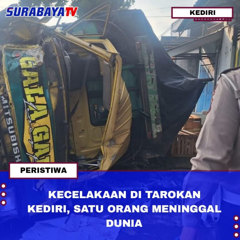 KECELAKAAN DI TAROKAN KEDIRI, SATU ORANG MENINGGAL DUNIA