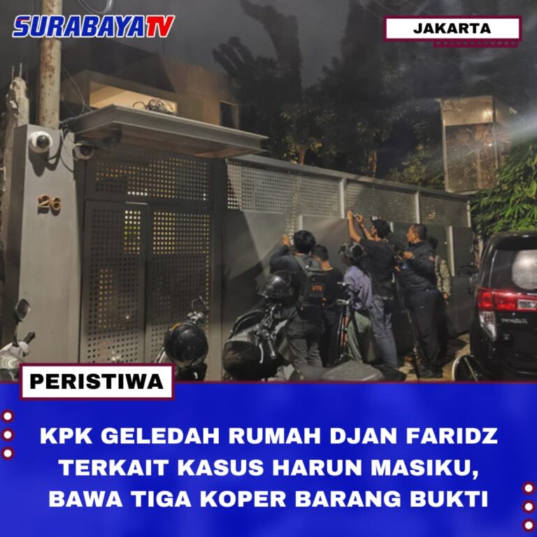 KPK GELEDAH RUMAH DJAN FARIDZ TERKAIT KASUS HARUN MASIKU, BAWA TIGA KOPER BARANG BUKTI